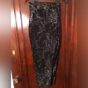 Torrid shimmer black and silver full length legging